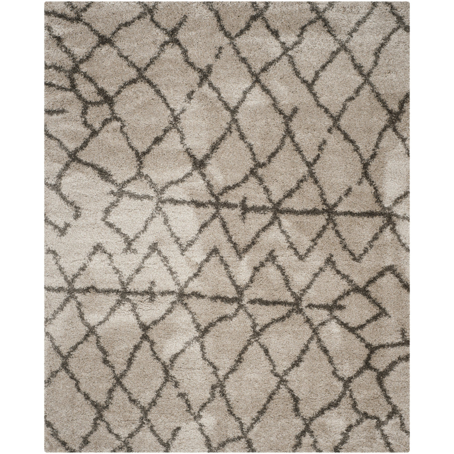 SAFAVIEH Belize Shag SGB482D Taupe / Grey Rug Image 1