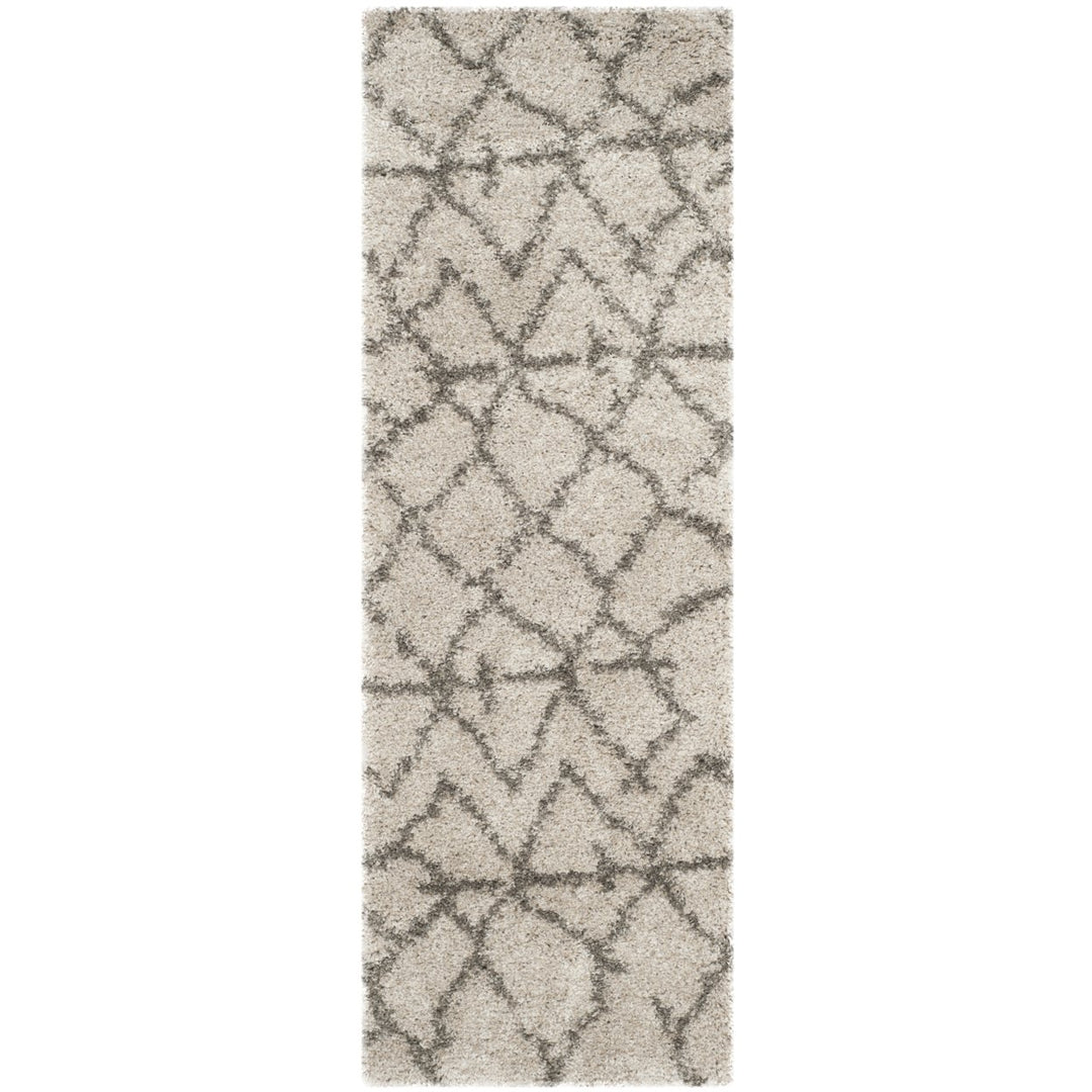 SAFAVIEH Belize Shag SGB482D Taupe / Grey Rug Image 1