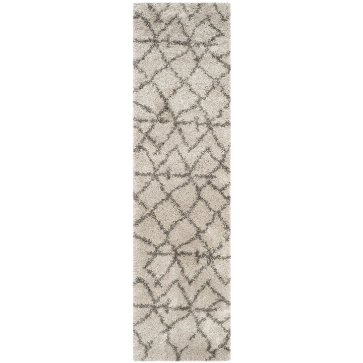 SAFAVIEH Belize Shag SGB482D Taupe / Grey Rug Image 1