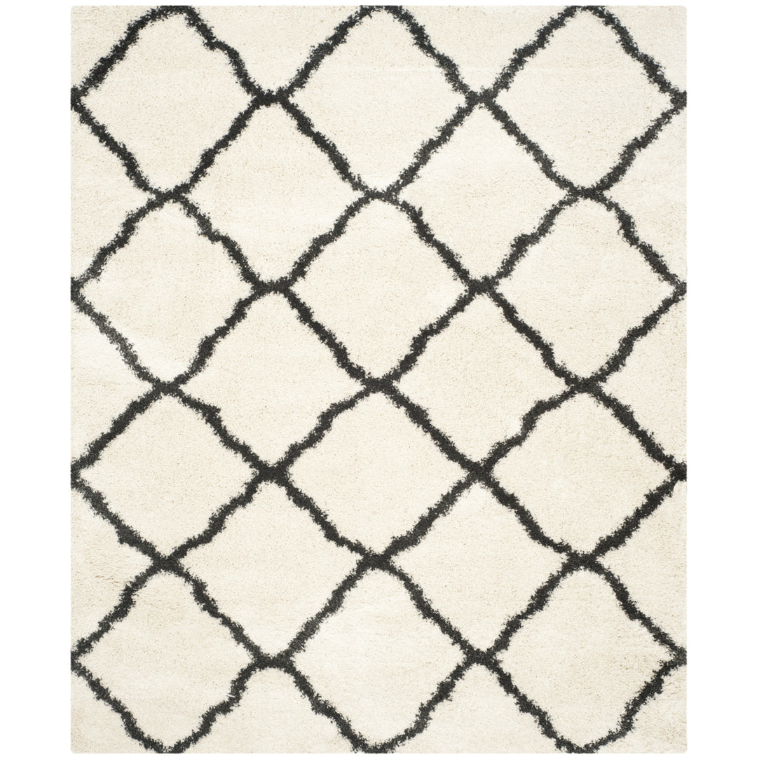 SAFAVIEH Belize Shag SGB489B Ivory / Charcoal Rug Image 1