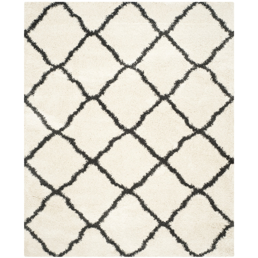 SAFAVIEH Belize Shag SGB489B Ivory / Charcoal Rug Image 1