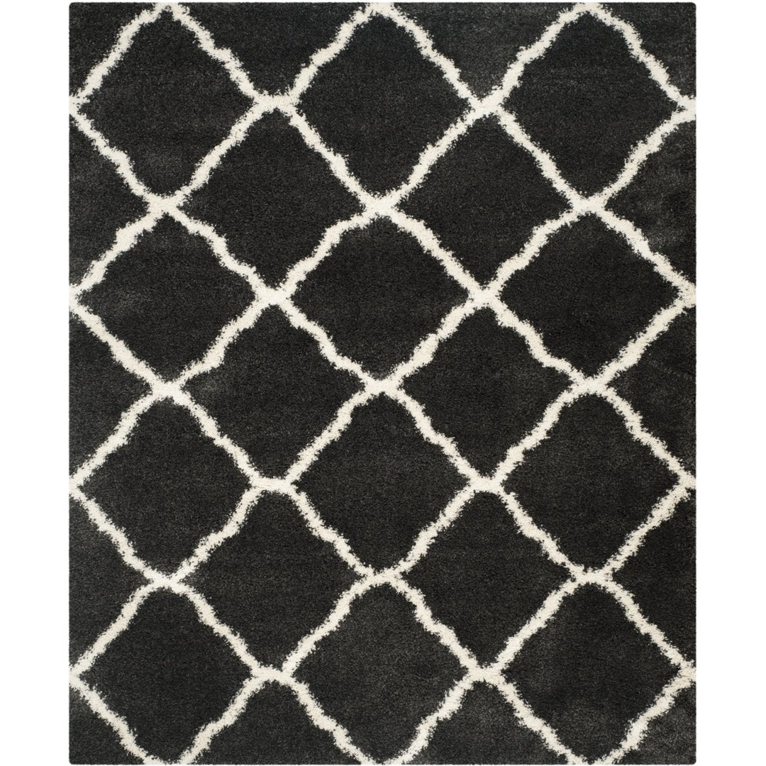 SAFAVIEH Belize Shag SGB489C Charcoal / Ivory Rug Image 1