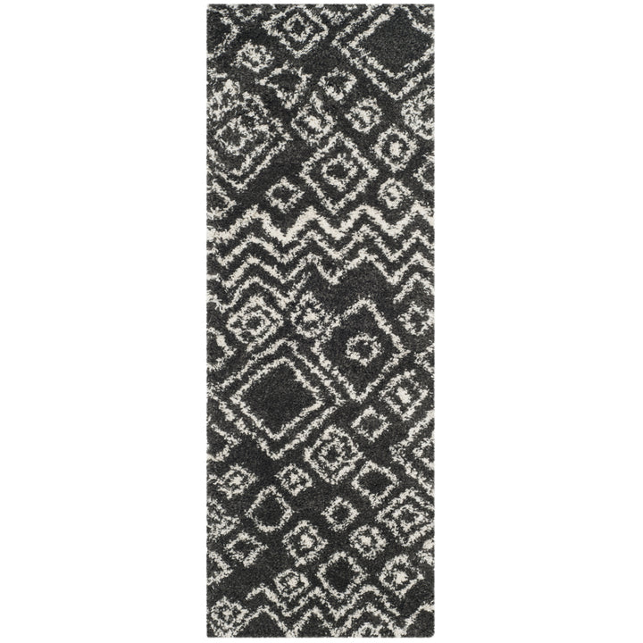 SAFAVIEH Belize Shag SGB488C Charcoal / Ivory Rug Image 5