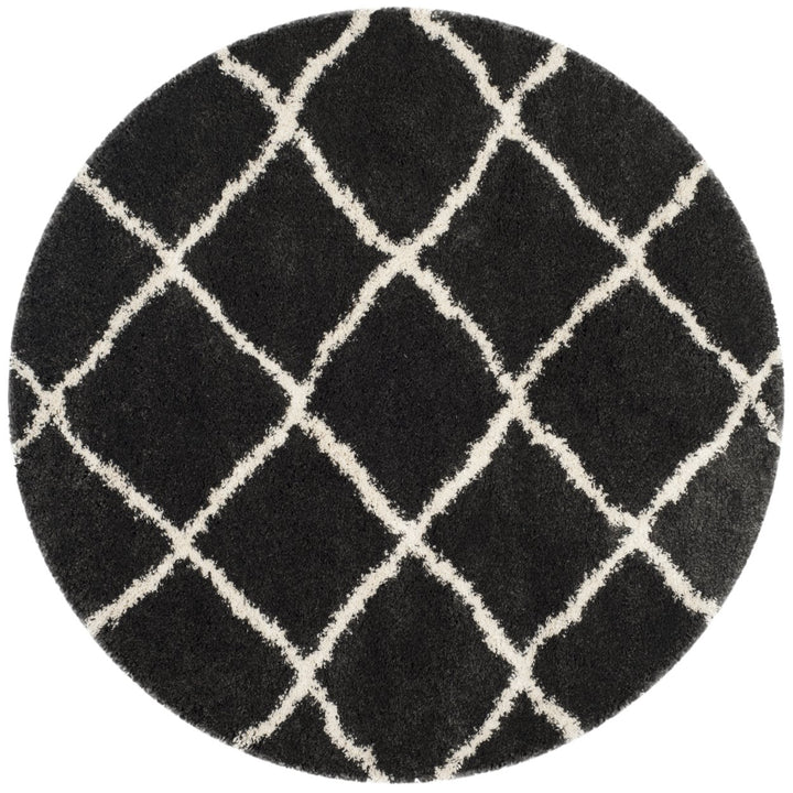 SAFAVIEH Belize Shag SGB489C Charcoal / Ivory Rug Image 4