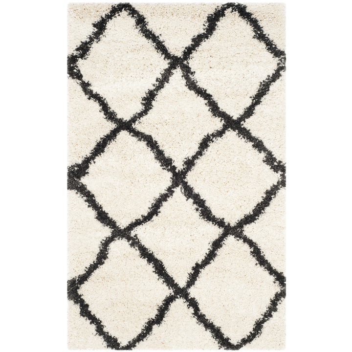 SAFAVIEH Belize Shag SGB489B Ivory / Charcoal Rug Image 8