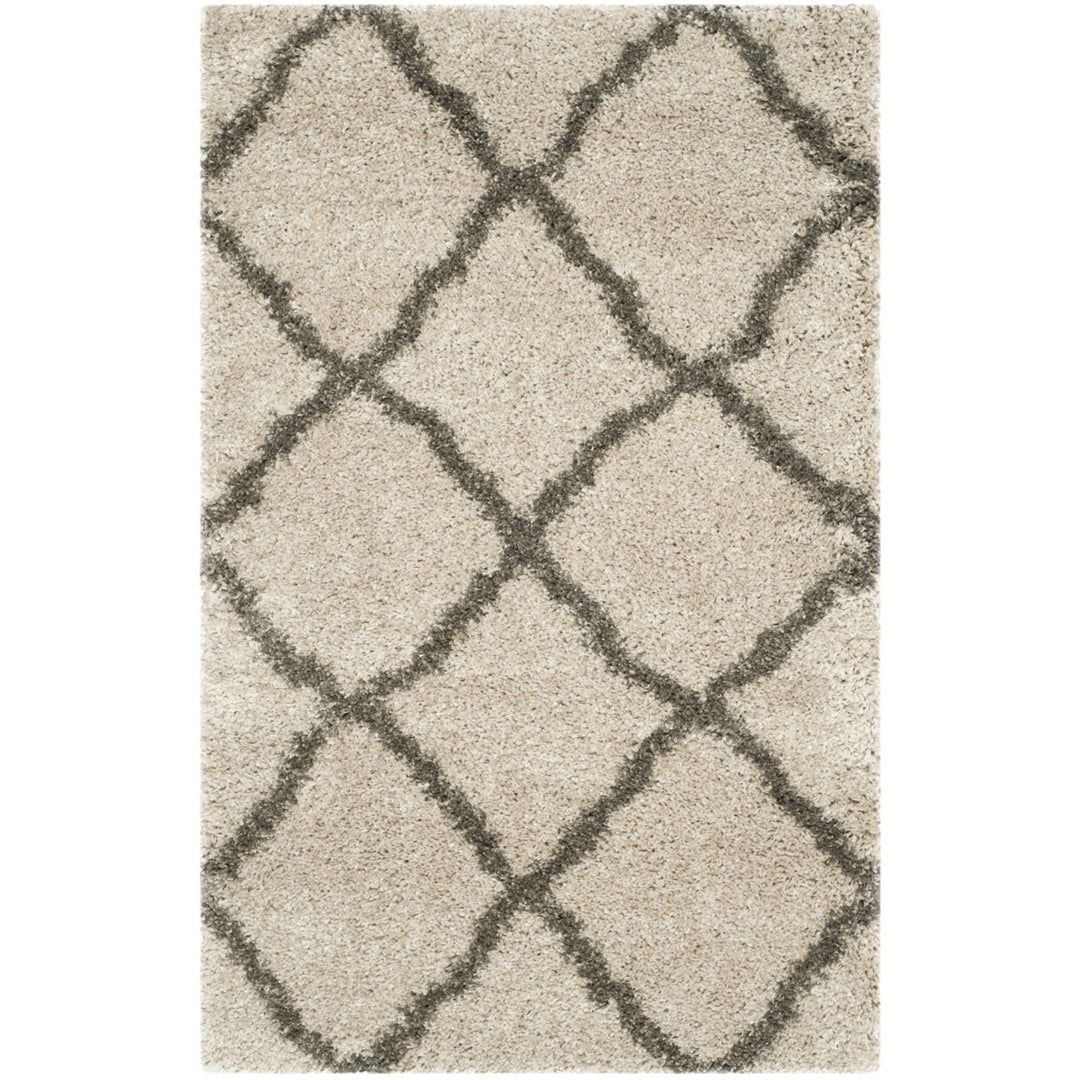 SAFAVIEH Belize Shag SGB489D Taupe / Grey Rug Image 1