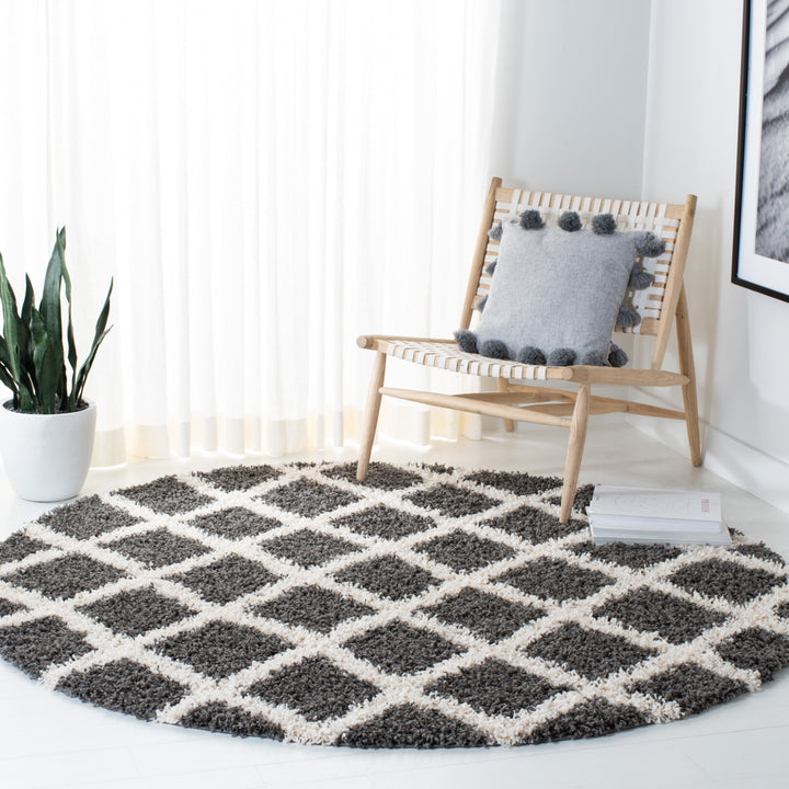 SAFAVIEH Dallas Shag SGD258A Dark Grey/Ivory Rug Image 10