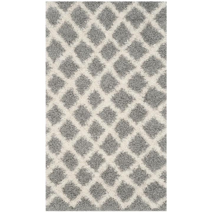 SAFAVIEH Dallas Shag SGD258G Grey / Ivory Rug Image 1