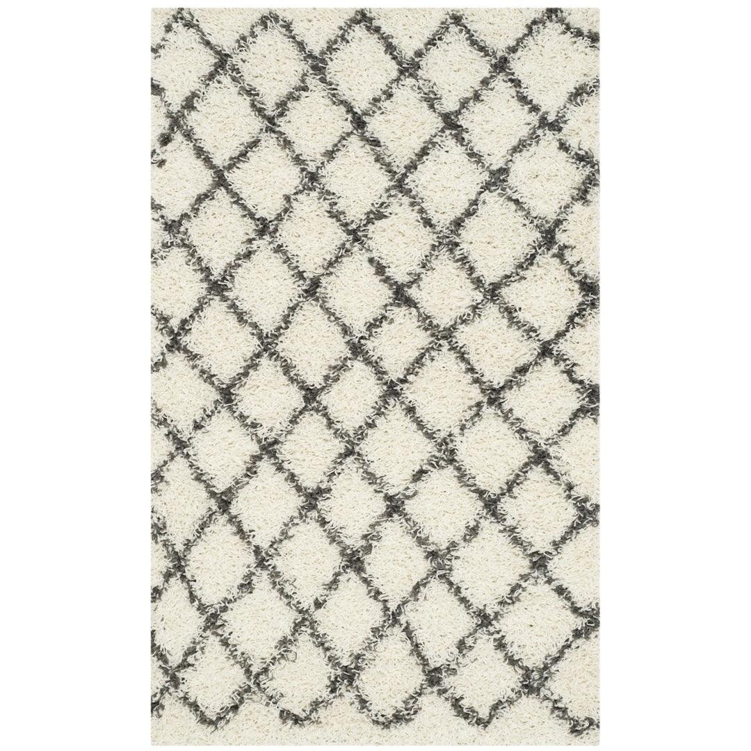 SAFAVIEH Dallas Shag SGD258H Ivory/Dark Grey Rug Image 1