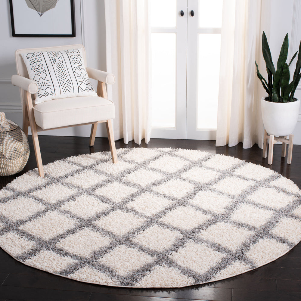 SAFAVIEH Dallas Shag SGD258F Ivory / Grey Rug Image 2