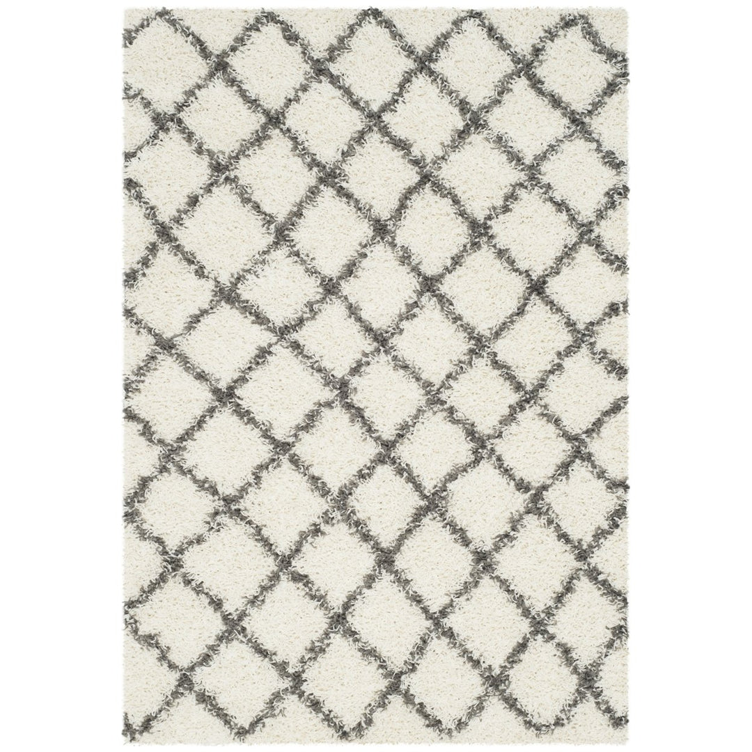 SAFAVIEH Dallas Shag SGD258H Ivory/Dark Grey Rug Image 1