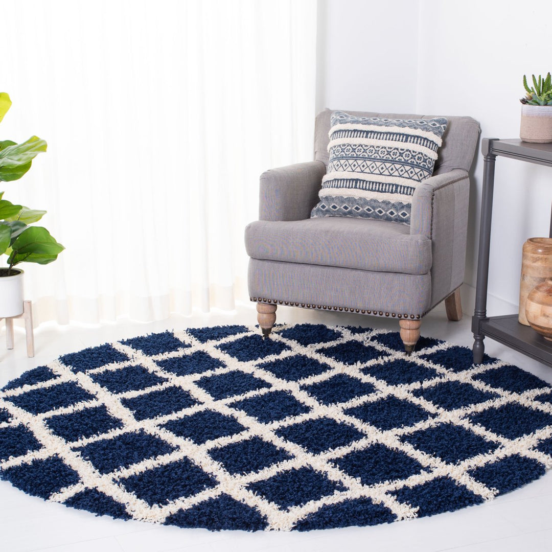 SAFAVIEH Dallas Shag SGD258N Navy / Ivory Rug Image 2