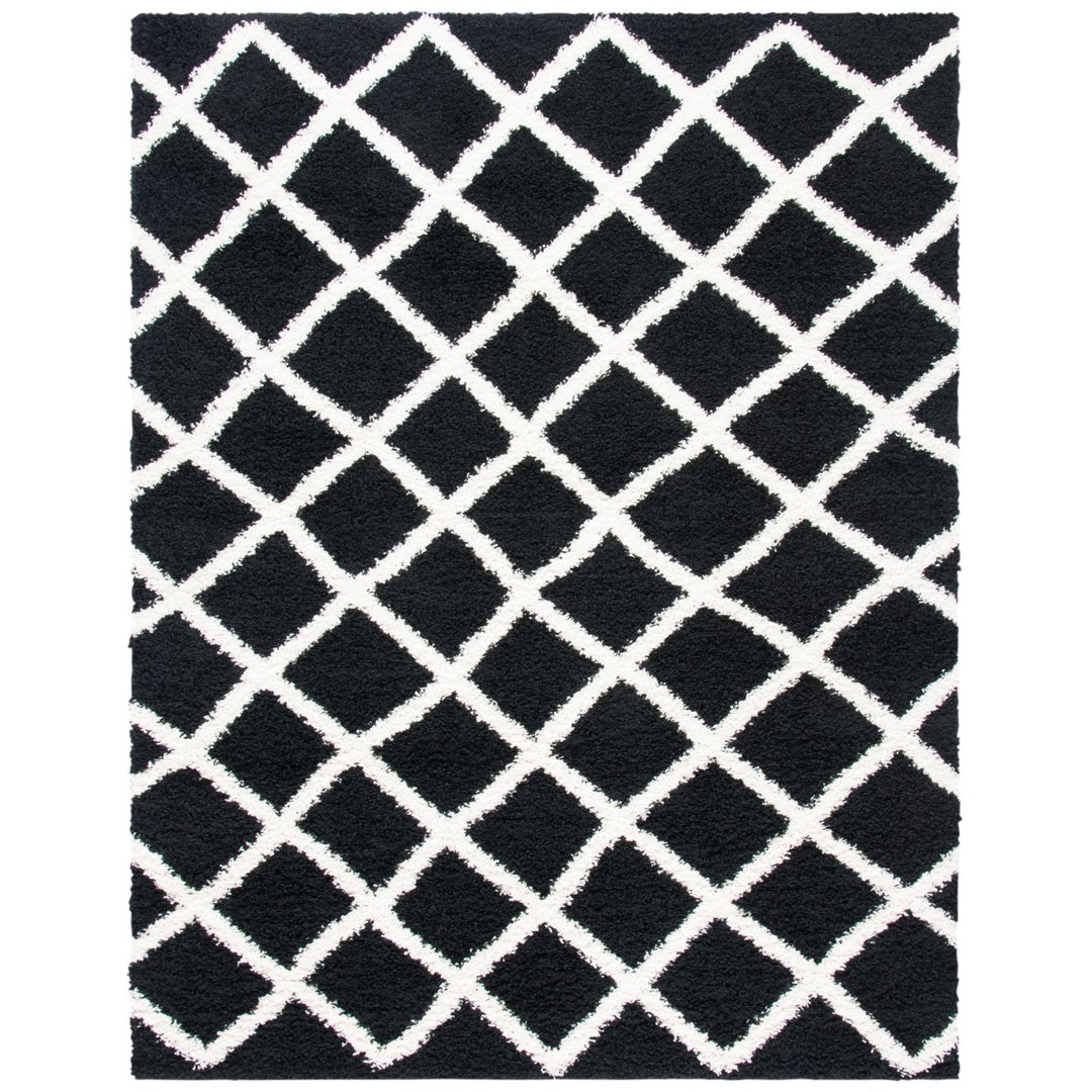 SAFAVIEH Dallas Shag SGD258Z Black / Ivory Rug Image 1