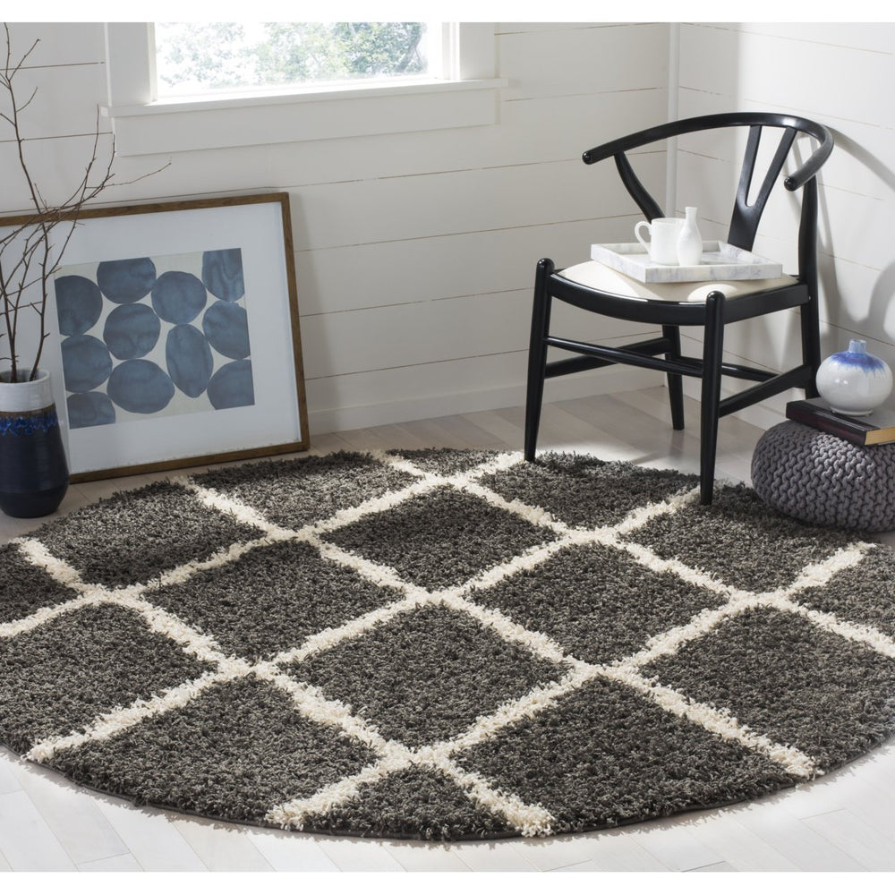 SAFAVIEH Dallas Shag SGDS257A Dark Grey/Ivory Rug Image 2