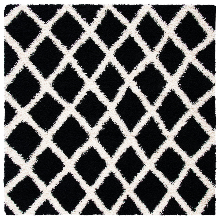 SAFAVIEH Dallas Shag SGD258Z Black / Ivory Rug Image 6