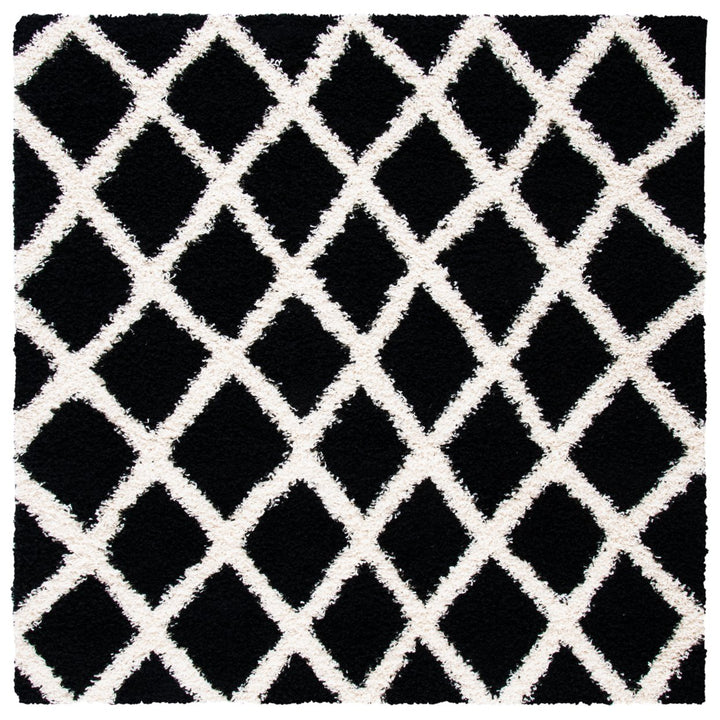 SAFAVIEH Dallas Shag SGD258Z Black / Ivory Rug Image 1