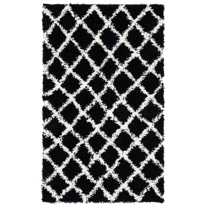 SAFAVIEH Dallas Shag SGD258Z Black / Ivory Rug Image 10