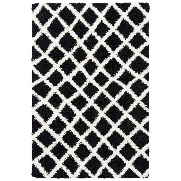 SAFAVIEH Dallas Shag SGD258Z Black / Ivory Rug Image 11