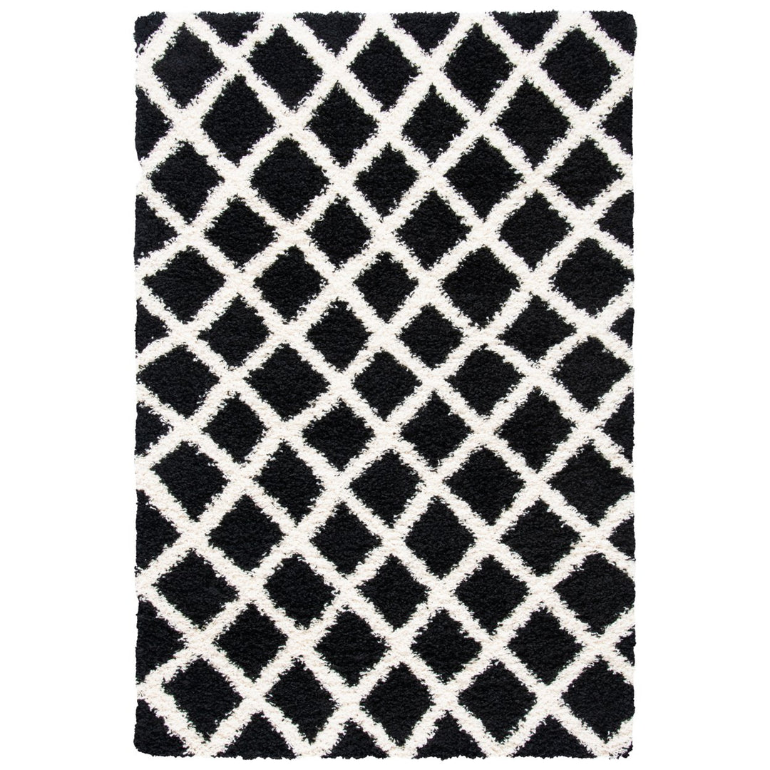 SAFAVIEH Dallas Shag SGD258Z Black / Ivory Rug Image 1