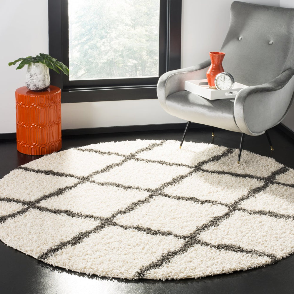 SAFAVIEH Dallas Shag SGDS257H Ivory/Dark Grey Rug Image 2