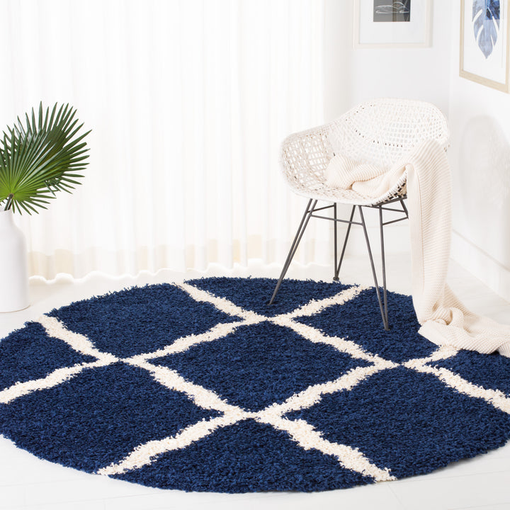 SAFAVIEH Dallas Shag SGDS257N Navy / Ivory Rug Image 2