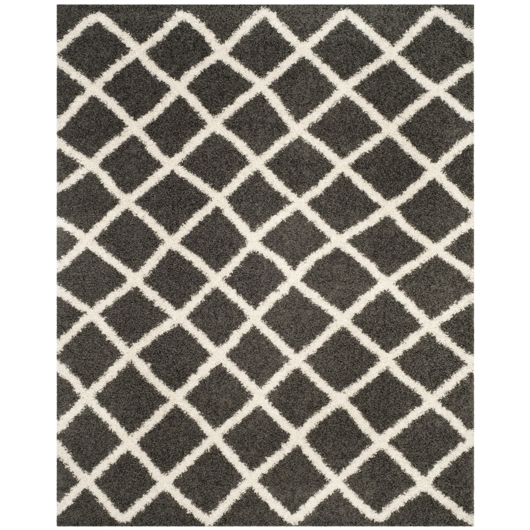 SAFAVIEH Dallas Shag SGDS258A Dark Grey/Ivory Rug Image 1