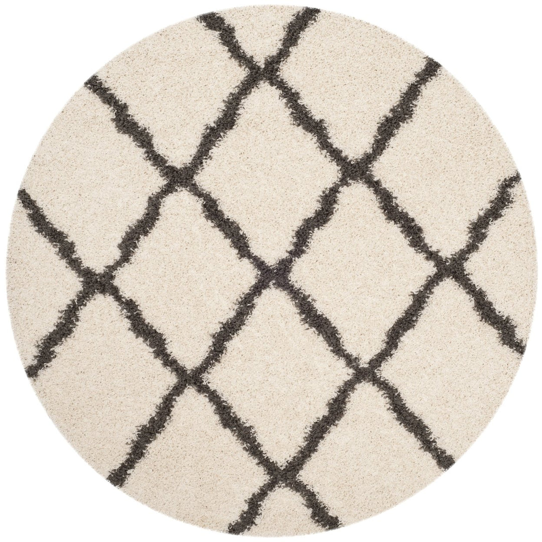 SAFAVIEH Dallas Shag SGDS257H Ivory/Dark Grey Rug Image 1