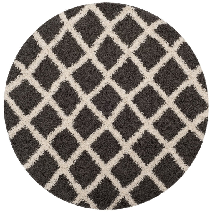 SAFAVIEH Dallas Shag SGDS258A Dark Grey/Ivory Rug Image 1