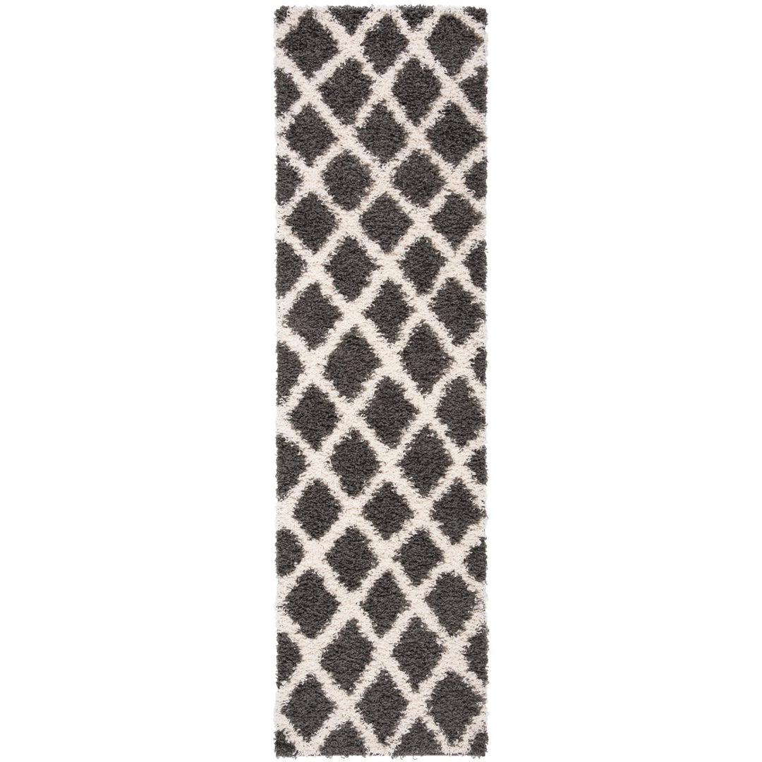 SAFAVIEH Dallas Shag SGDS258A Dark Grey/Ivory Rug Image 1