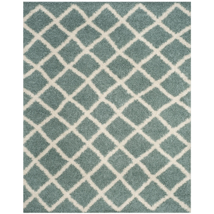 SAFAVIEH Dallas Shag SGDS258C Seafoam / Ivory Rug Image 1