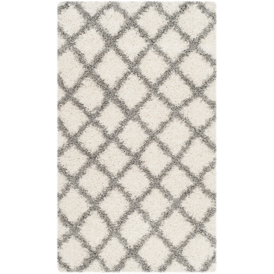 SAFAVIEH Dallas Shag SGDS258F Ivory / Grey Rug Image 1