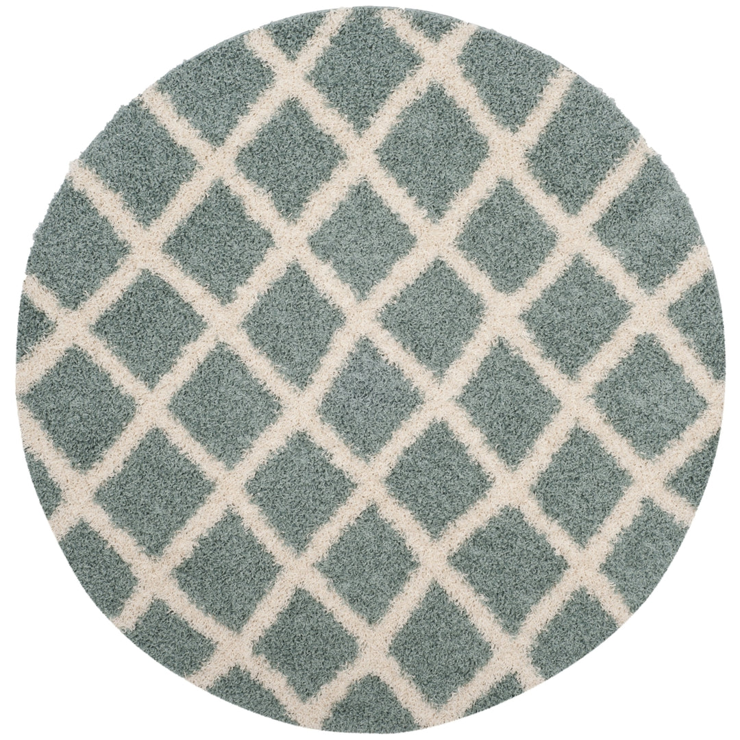 SAFAVIEH Dallas Shag SGDS258C Seafoam / Ivory Rug Image 4