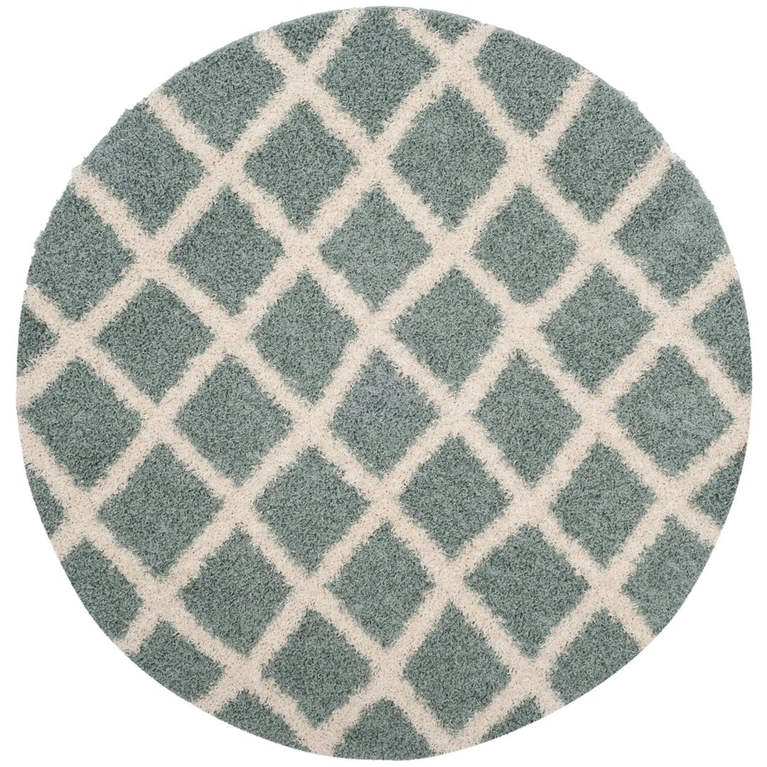 SAFAVIEH Dallas Shag SGDS258C Seafoam / Ivory Rug Image 1