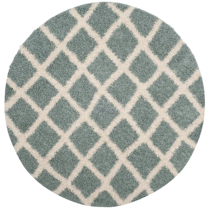 SAFAVIEH Dallas Shag SGDS258C Seafoam / Ivory Rug Image 1