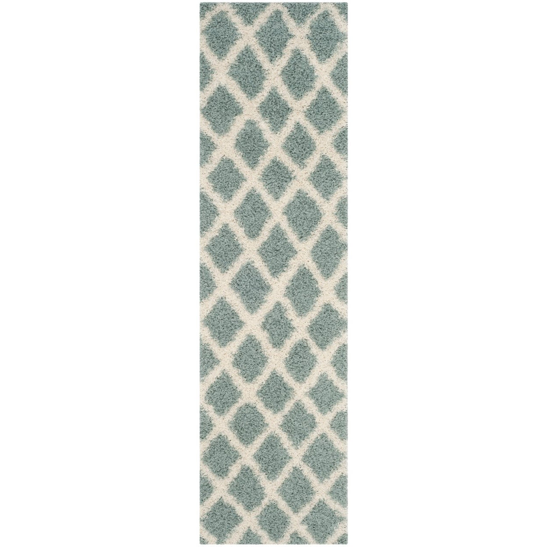 SAFAVIEH Dallas Shag SGDS258C Seafoam / Ivory Rug Image 1