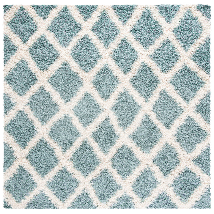 SAFAVIEH Dallas Shag SGDS258C Seafoam / Ivory Rug Image 6