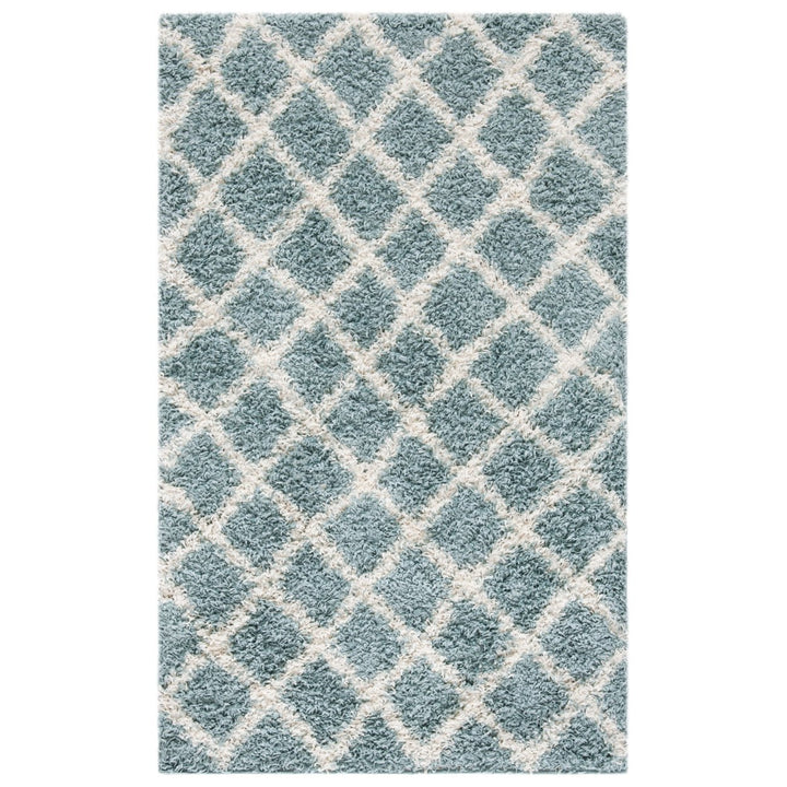 SAFAVIEH Dallas Shag SGDS258C Seafoam / Ivory Rug Image 1