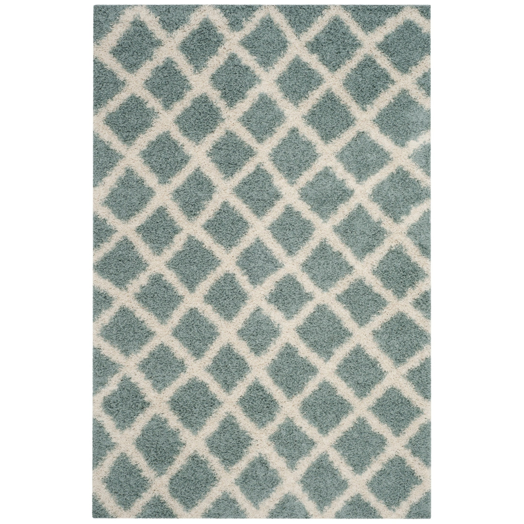 SAFAVIEH Dallas Shag SGDS258C Seafoam / Ivory Rug Image 9