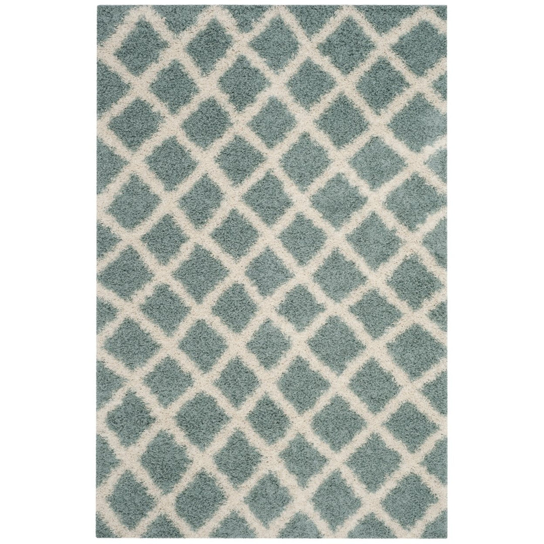 SAFAVIEH Dallas Shag SGDS258C Seafoam / Ivory Rug Image 1