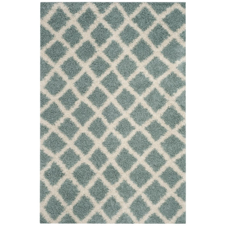 SAFAVIEH Dallas Shag SGDS258C Seafoam / Ivory Rug Image 1