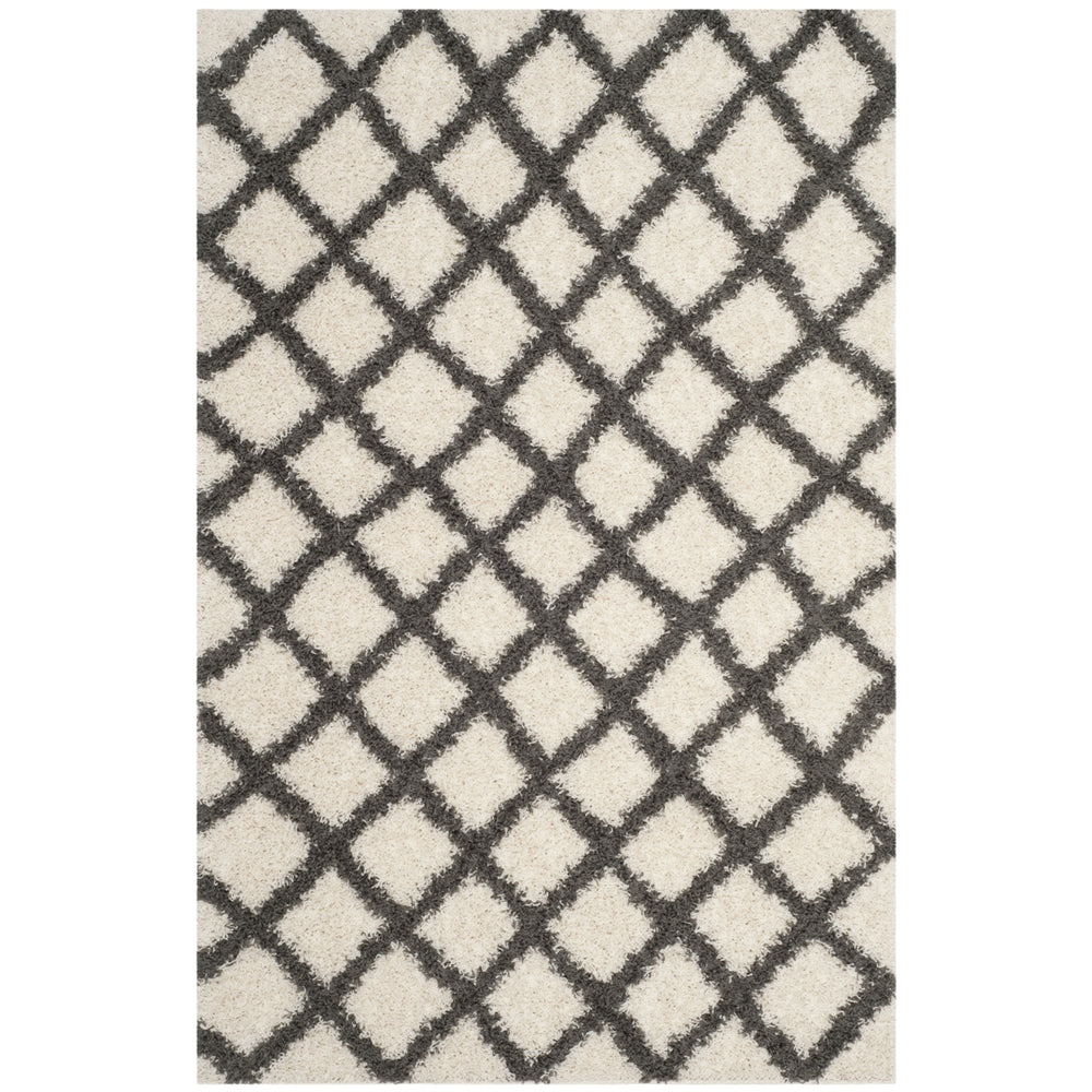 SAFAVIEH Dallas Shag SGDS258H Ivory/Dark Grey Rug Image 2