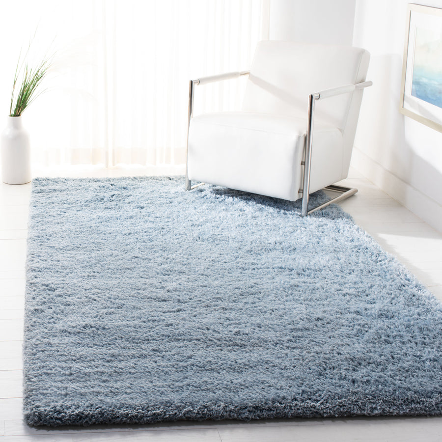 SAFAVIEH Florence Shag SGF412B Handmade Light Blue Rug Image 1