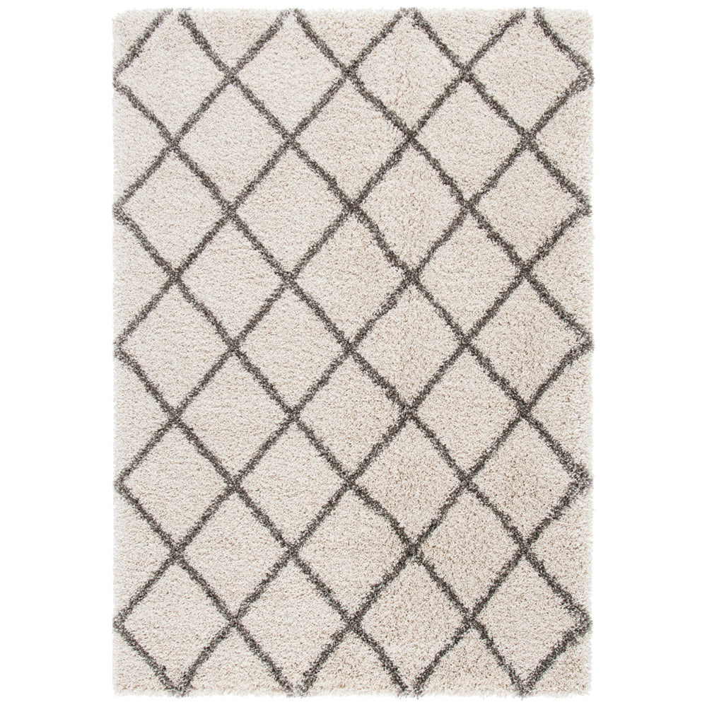 SAFAVIEH Hudson Shag Collection SGH222D Ivory / Grey Rug Image 2