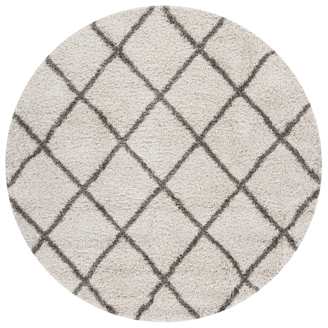 SAFAVIEH Hudson Shag Collection SGH222D Ivory / Grey Rug Image 5