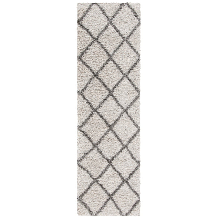 SAFAVIEH Hudson Shag Collection SGH222D Ivory / Grey Rug Image 6