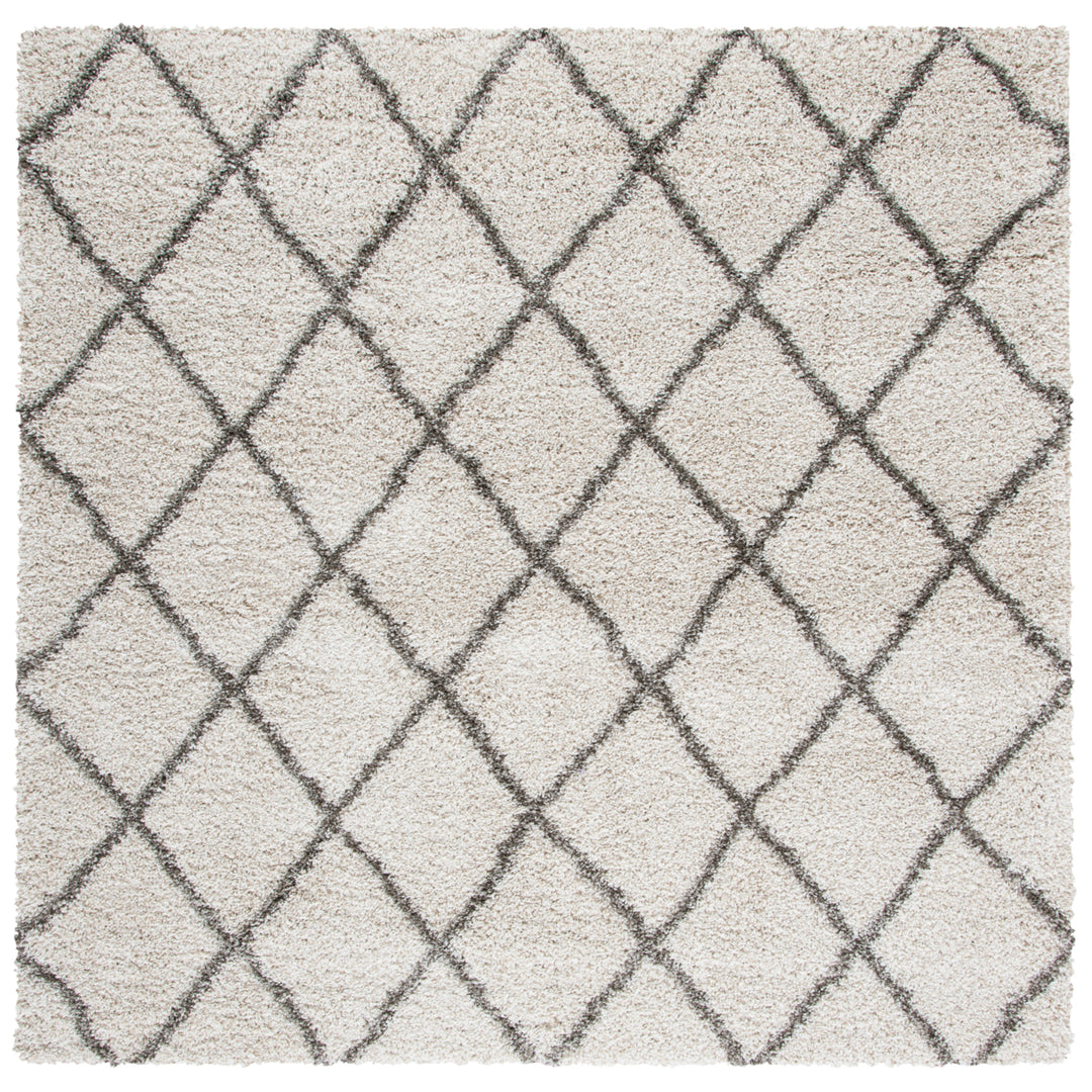 SAFAVIEH Hudson Shag Collection SGH222D Ivory / Grey Rug Image 7