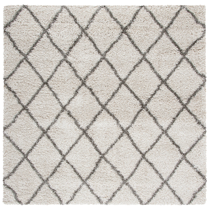 SAFAVIEH Hudson Shag Collection SGH222D Ivory / Grey Rug Image 7