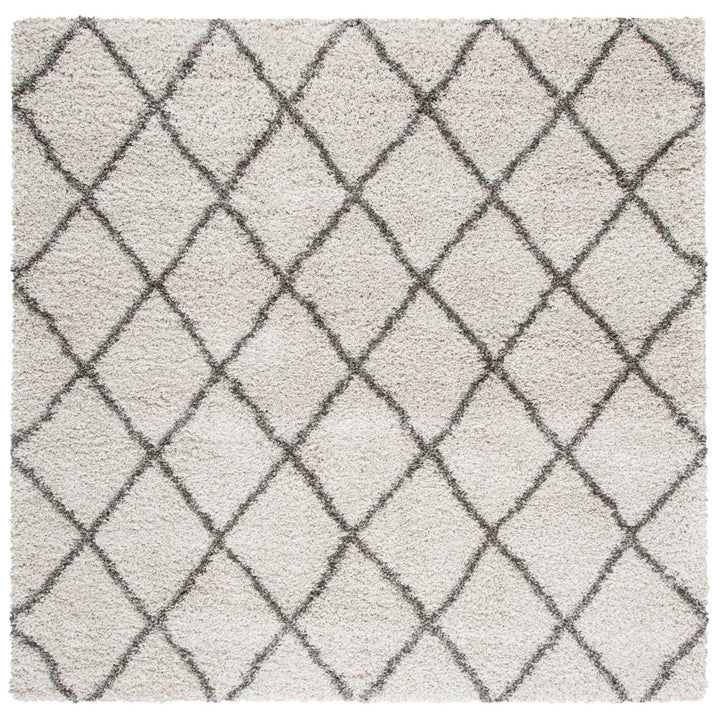 SAFAVIEH Hudson Shag Collection SGH222D Ivory / Grey Rug Image 1