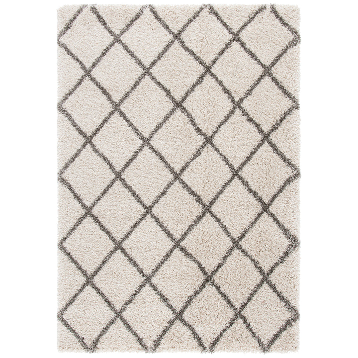 SAFAVIEH Hudson Shag Collection SGH222D Ivory / Grey Rug Image 11