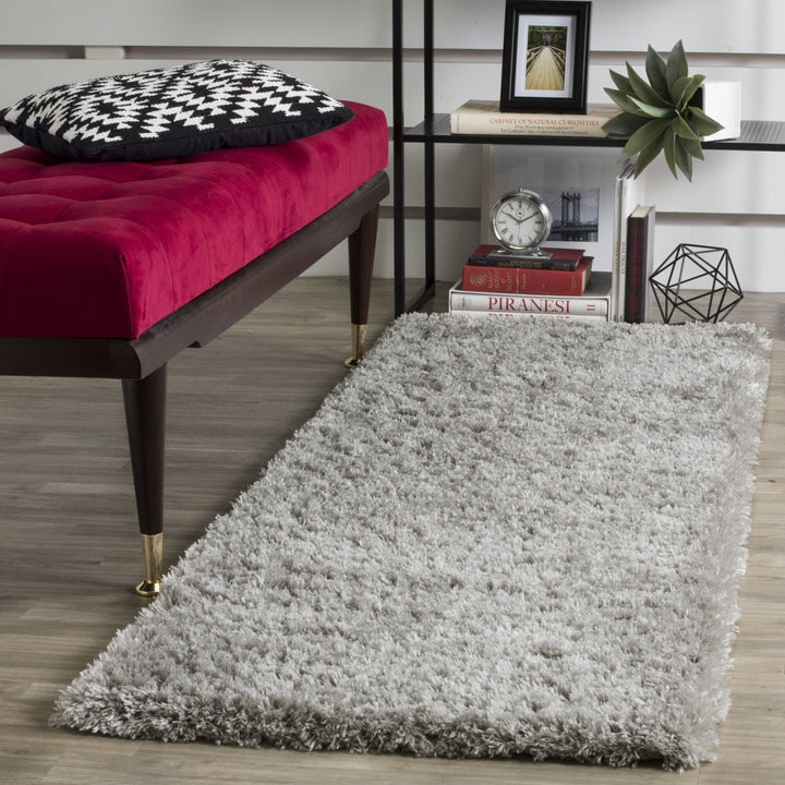 SAFAVIEH Indie Shag Collection SGI320B Grey Rug Image 2